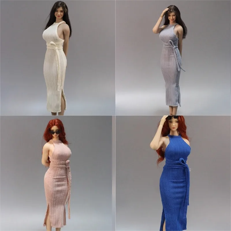 

DMTOYS 1/6 Scale Female Soldier Hip Hug Long Dress Evening Gown Clothes Model for 12Inch PH Action Figures Plain Body