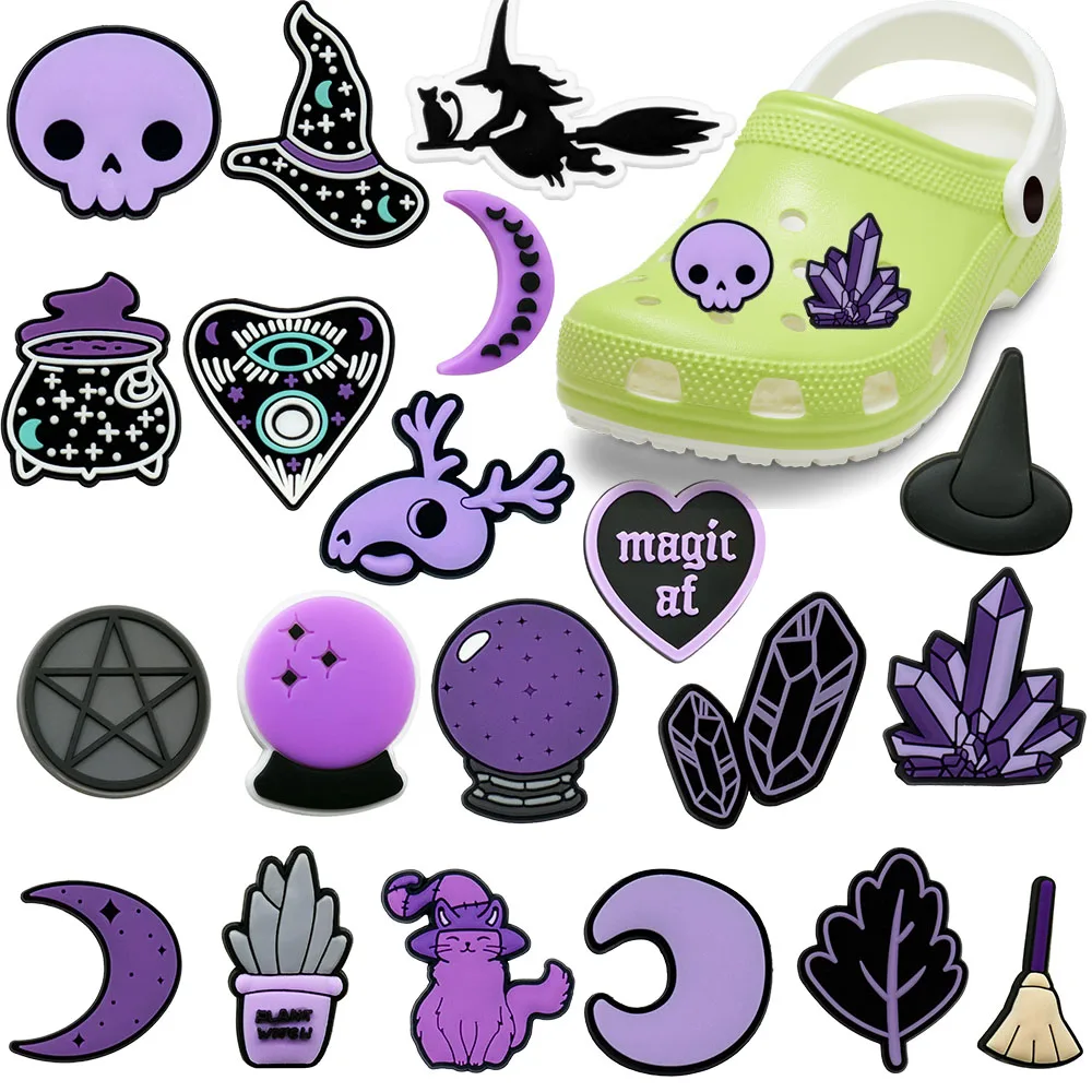 Witch Magic Series purple PVC Shoes Charm  embellished sandals than Hota accessories decorate children's gifts