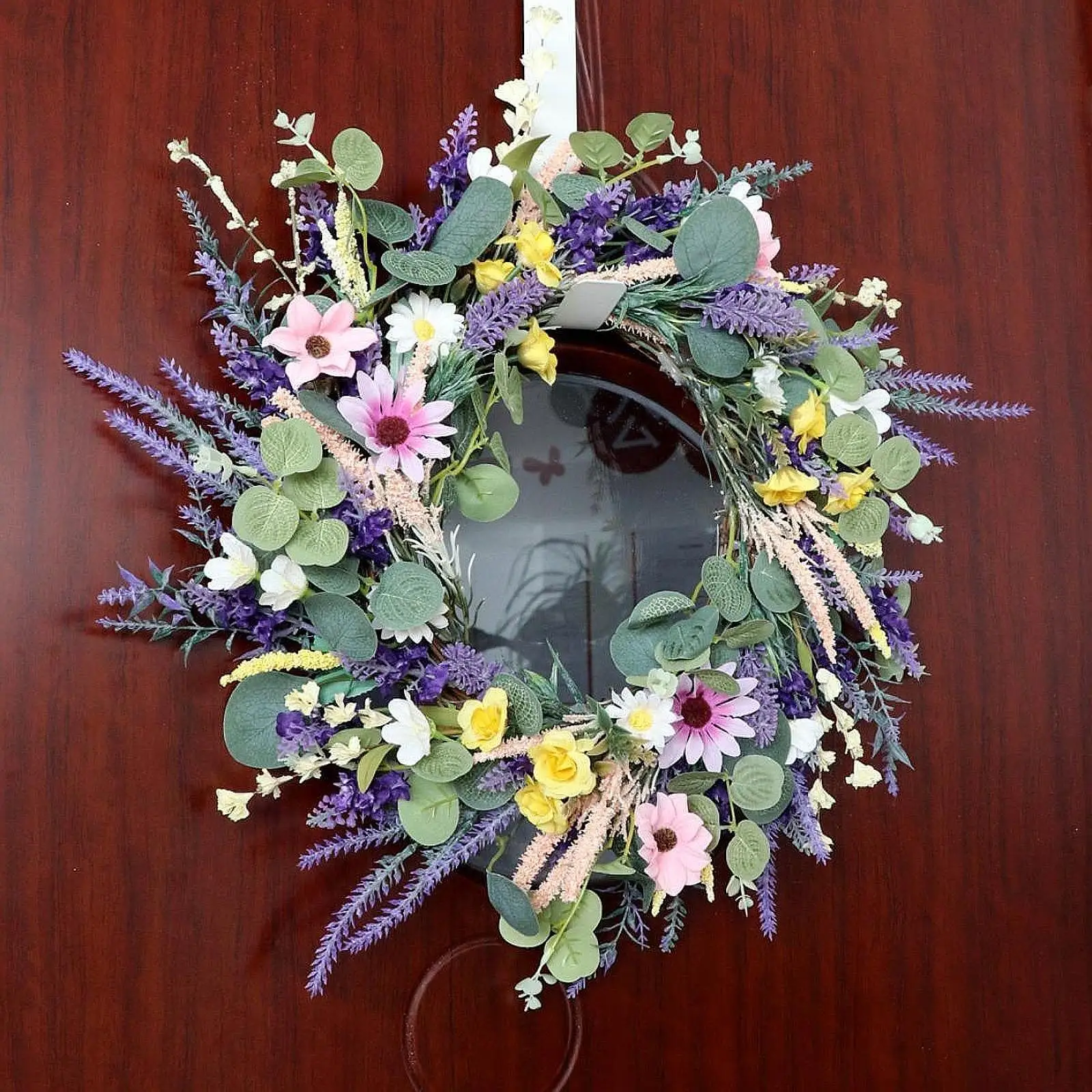 Lavender Wreath 19 inch Rustic for Front Door for Celebration Farmhouse Wall