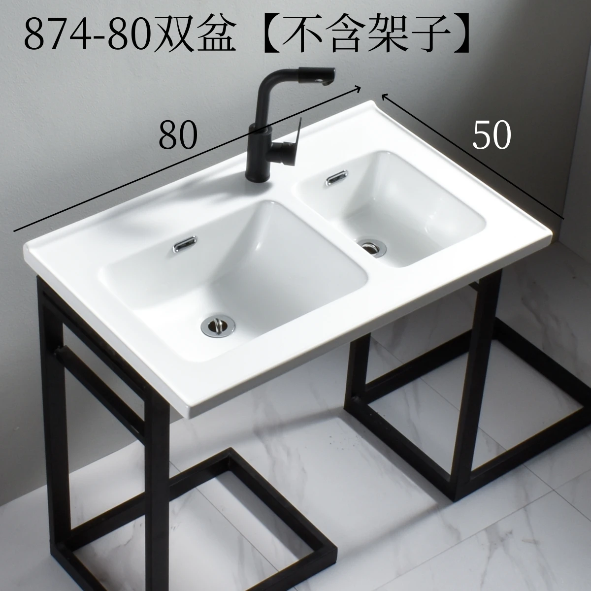 

Integrated ceramic washbasin double basin 1m/1.2m basin large basin bathroom oversized 160
