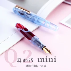 MAJOHN New Q2 Cute Mini Imported Resin Short Pen Designer's Handwritten Fine Pointed Men's and Women's Portable Pocket Pen