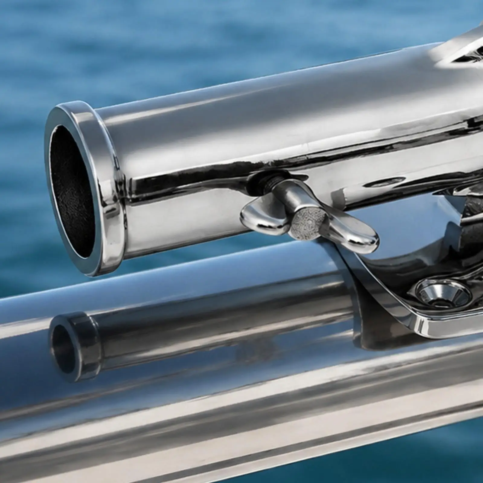 Flagpole Holder Base Rust-Proof Flagpole Holder with Mounting Plate Stainless Steel Flag Pole Bracket Sturdy Hardware