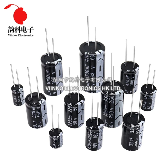 Aluminiowy kondensator elektrolityczny 10V 16V 25V 35V 50V 400V 450V 470UF 100UF 220UF 330UF 470UF 680UF 1000UF 47UF 10UF 22UF 0.47UF