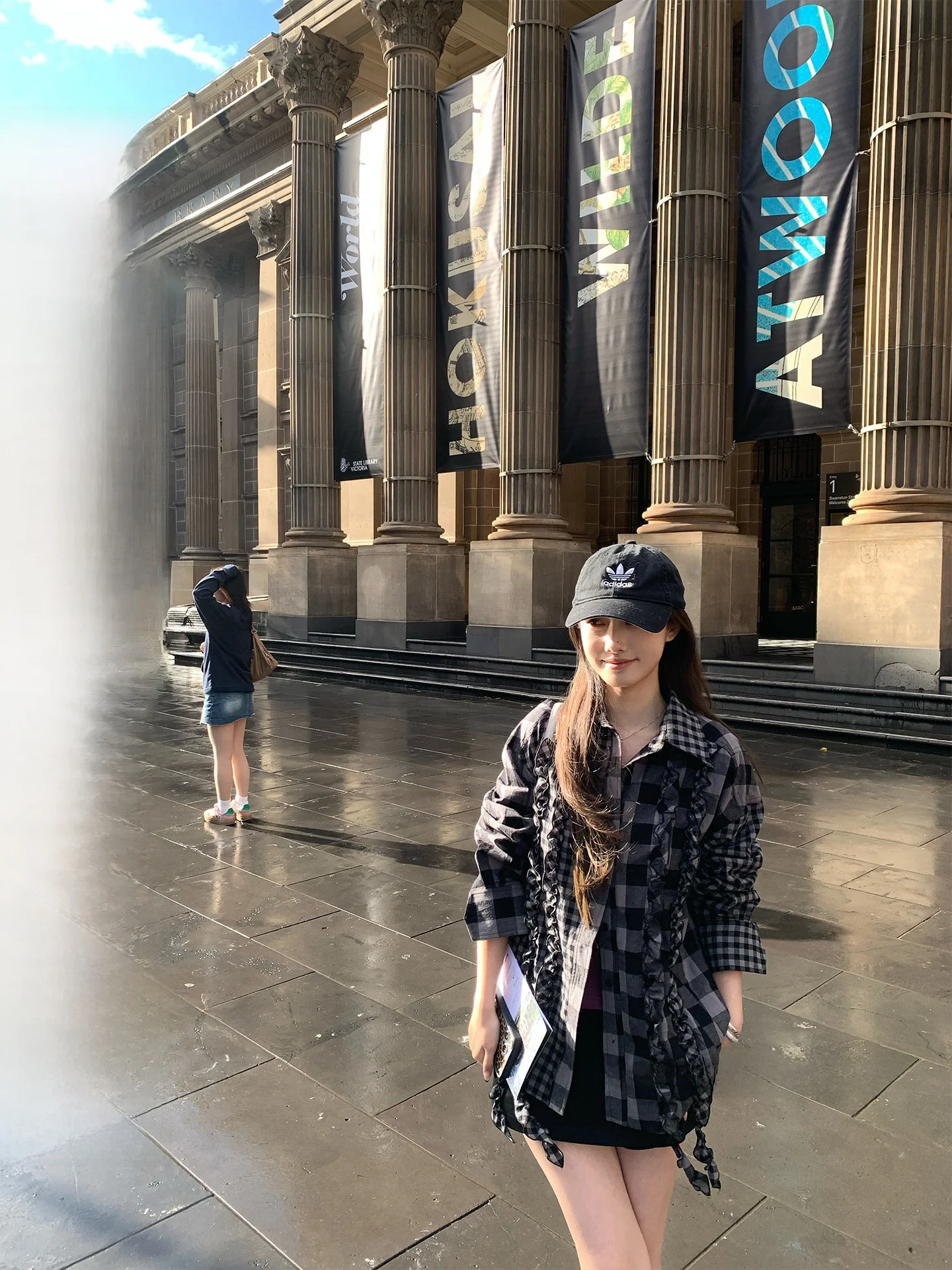 

Cotton Plaid irt Women's Loose Fit Long Sve Button up Regular Thin Breathable Comfortable Early Autumn Cheered irt