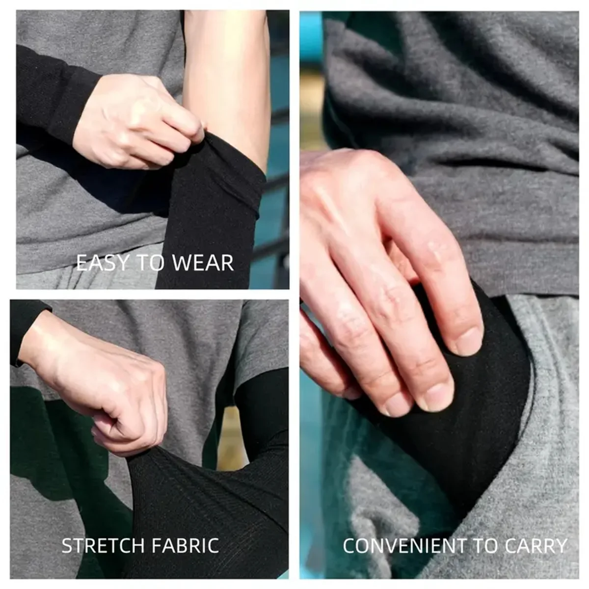6 أزواج من أكمام الذراع المضغوطة للتبريد للجنسين - أكمام ذراع مسامية وممتصة للرطوبة لكل من الرجال والنساء
