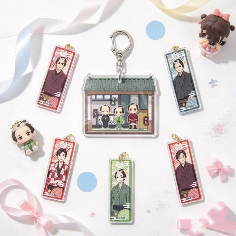 FACTORY STORE Fans Gifts Anime Shabake6CM Rectangle Acrylic Keychain Bag Pendant Ichitaro/Wakadanna/Nikichi 2026 Lovely Products
