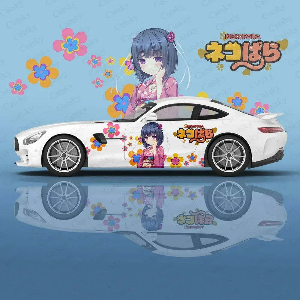 Custom Anime Girl Minazuki Shigure Car Body Vinyl Stickers Auto Accessories Side Film Decal Body Sticker SUV Decoration Pattern