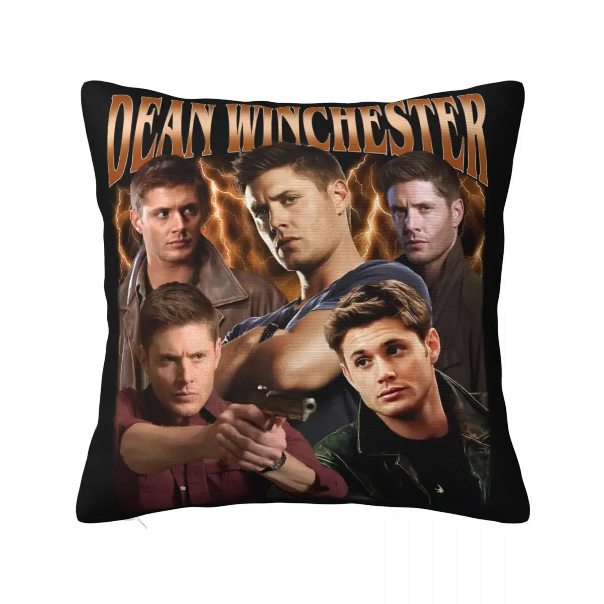 Dean Winchester Supernatural Pillowcase Soft Fabric Cushion Cover Decorations Throw Pillow Case Cover Home Square 18