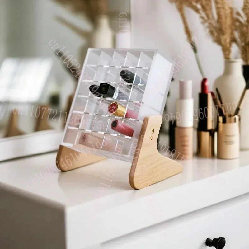 

Прозрачная коробка для хранения косметики, большой емкости, пылезащитный настольный держатель для блеска для губ