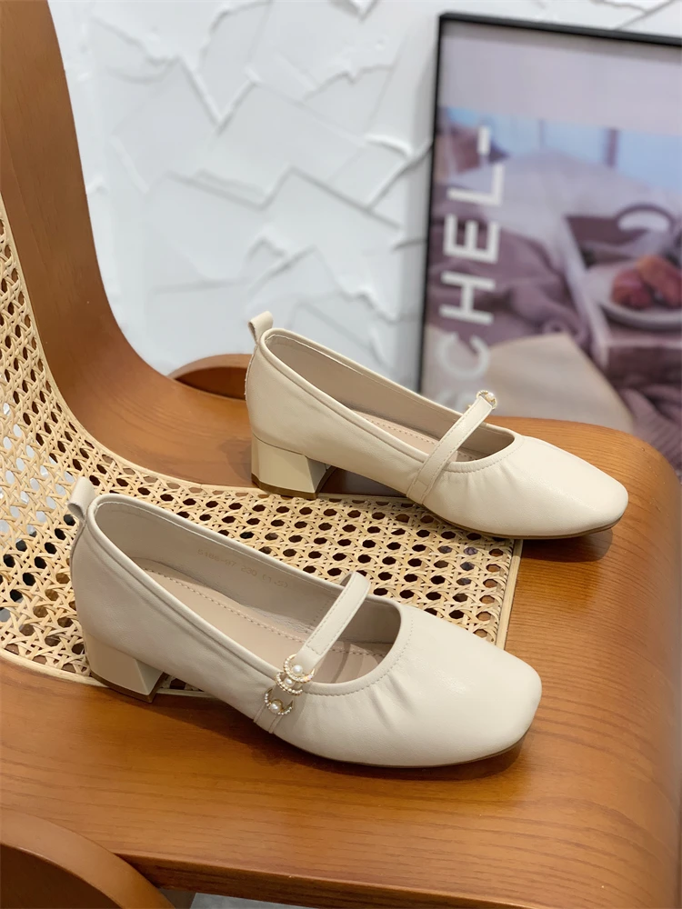 comfortable-square-head-chunky-heel-single-shoes-spring-autumn-flat-bottom-thin-strap-commuting-skirt-matching-small-leather