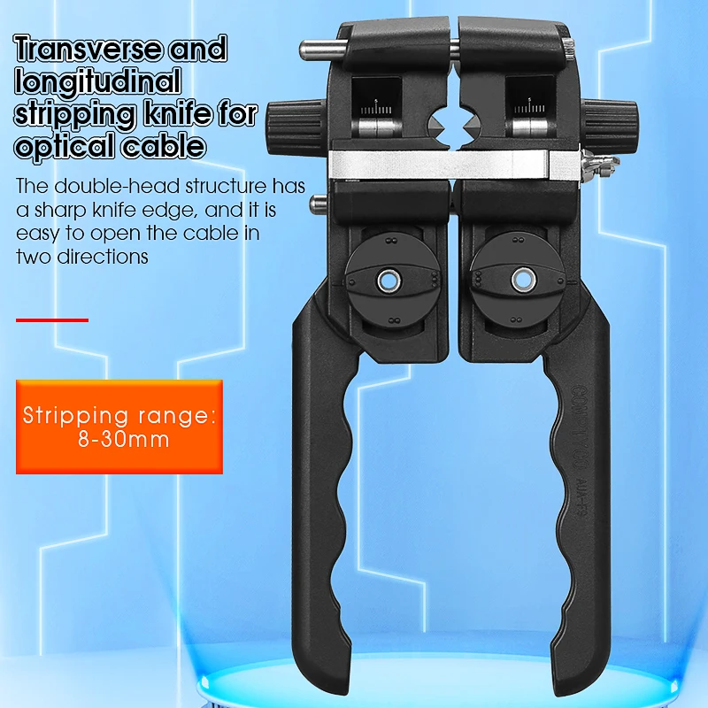COMPTYCO AUA-F9 Fiber Optic Stripper tool 8-30MM Longitudinal Cable Jacket Slitter Cable Sheath Opening Cutter two-way opening