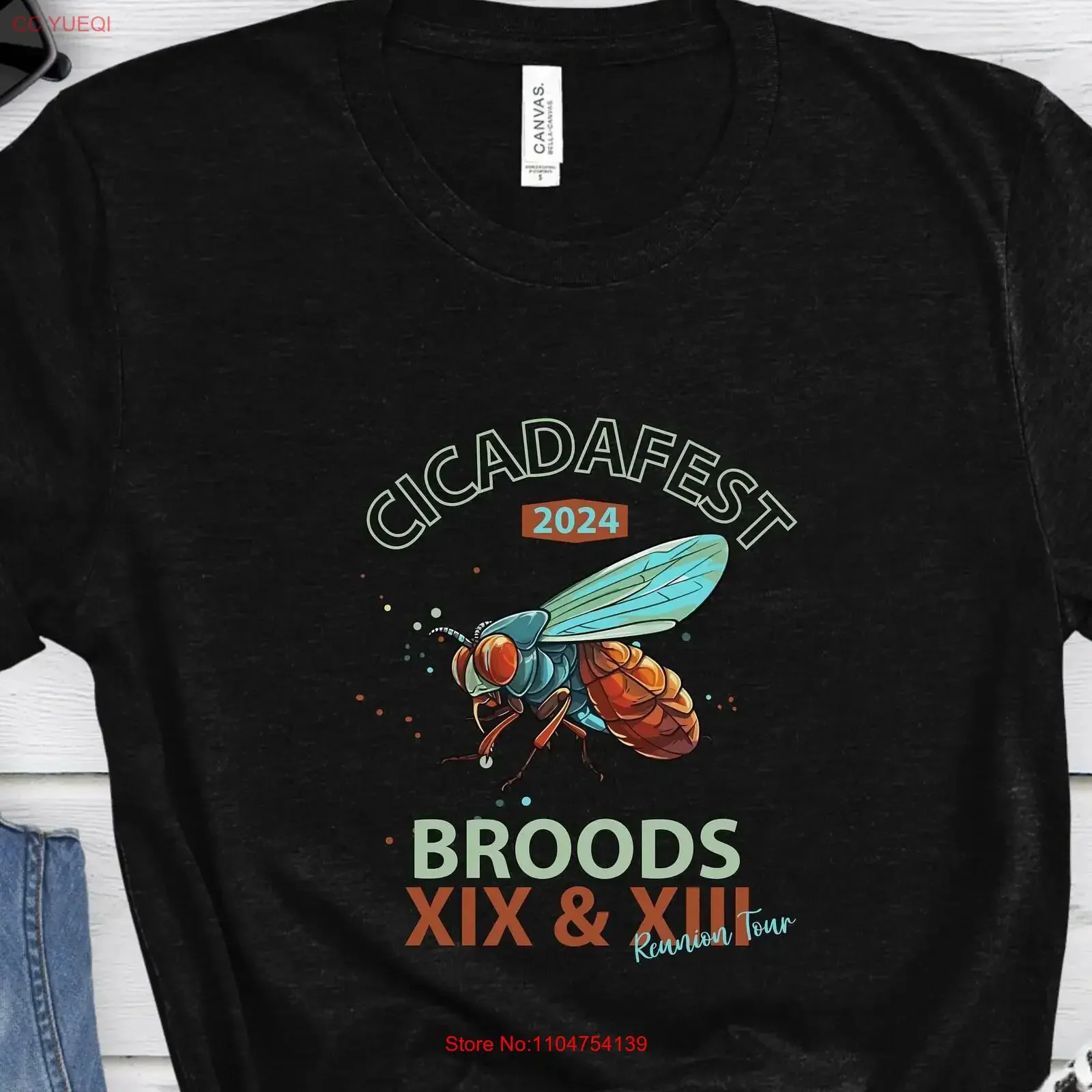 Cicada FesT T Shirt 2024 Reunion Tour Funny Cicadas Concert Bug Humor Goblincore Insect Nature Lover Entomology vintage Washed