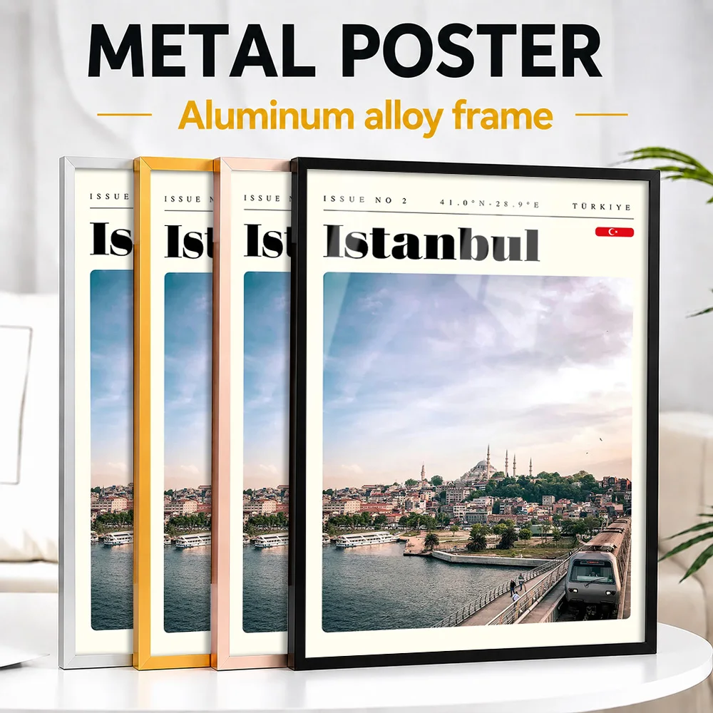 Istanbul Turkey Cityscape Metal Poster With Aluminum Alloy Frame Personalized Scenic Tribute Wall Art For Office Traveler Gift