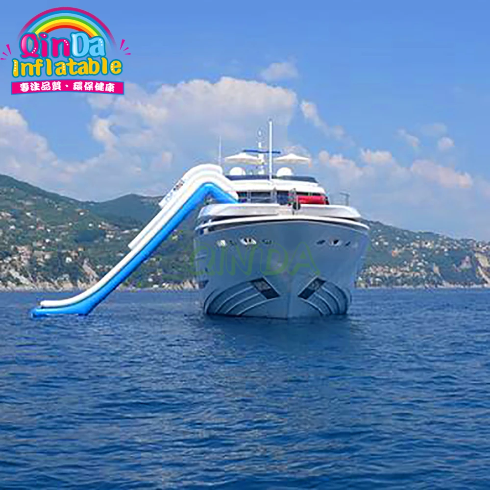 

Floating Ocean Large Inflatable Water Yacht Slide,Inflatable Dock Slide For Boat