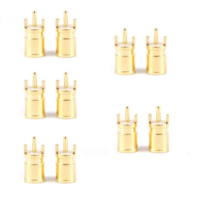 10Pcs Copper Mmcx Connector Female Socket Earphone Pin Headphone Plug Earphone Pin Plug Audio Jack For AKR02 R03 Headphone