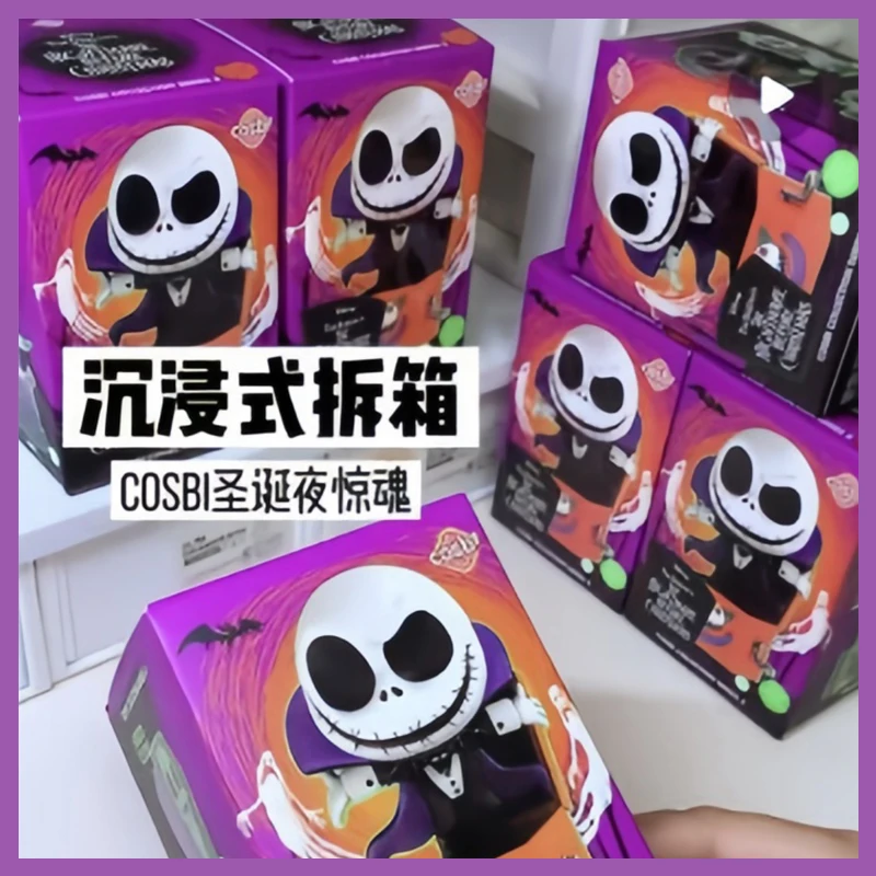 

Подлинная кошмар перед Рождеством V3 Cosbi, горячие игрушки, коллекционные фигурки Джека Скеллингтона, слепая коробка, подарочные игрушки на Хэллоуин