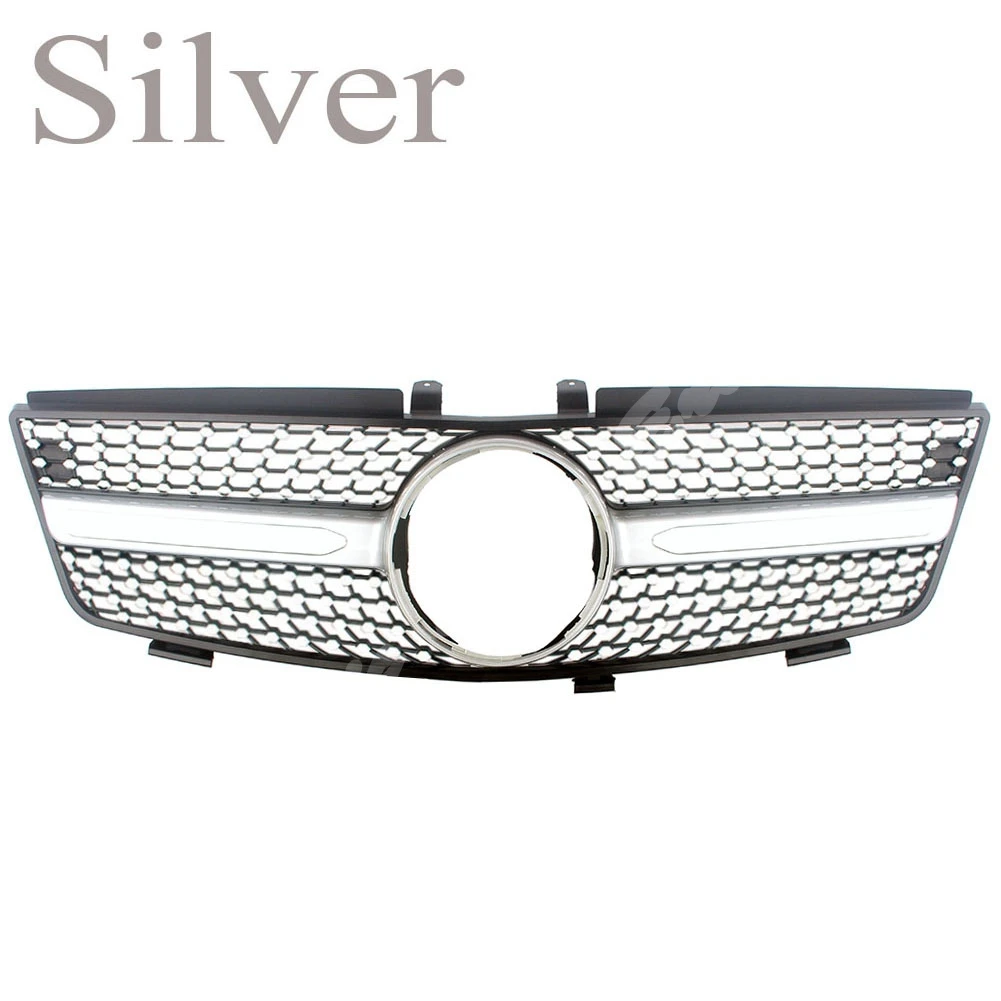 Front Racing Billet Bumper Grille Upper Cover For Mercedes-Benz W164 ML-Class ML280 ML320 ML350 ML420 ML500 2005 2006 2007 2008