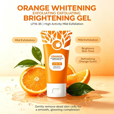 Gel exfoliant à l'orange, 2/4/7 pièces, 50g chacun, gommage doux éclaircissant pour le visage et le corps, gel exfoliant nettoyant en profondeur pour tous les types de peau, soin lissant pour la peau