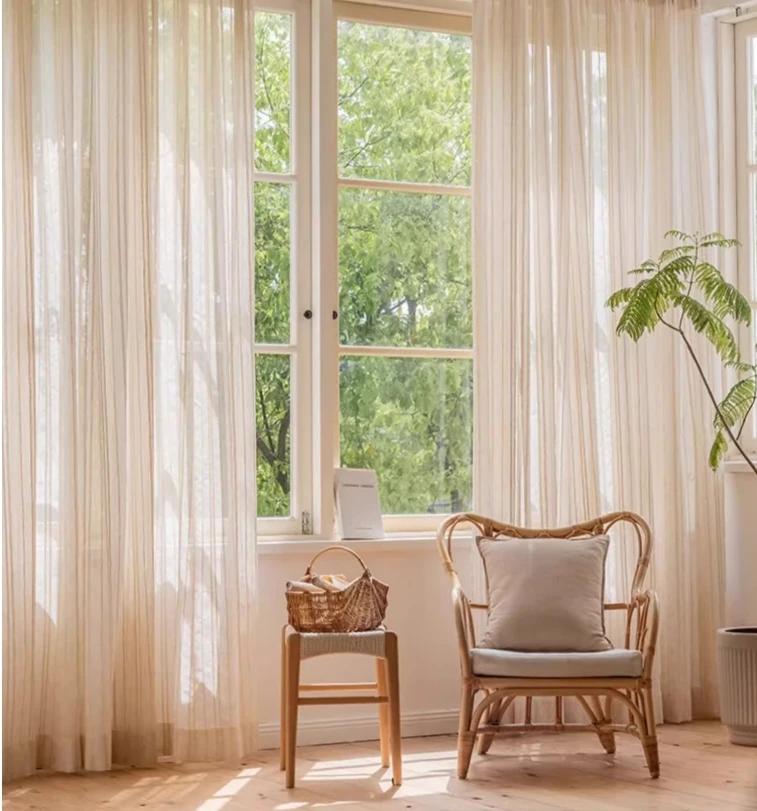 حجم مخصص اليابانية الكتان سحابة تول الكتان سميكة العمودي المشارب نافذة شير الستائر لغرفة المعيشة غرفة نوم الطعام ديكور