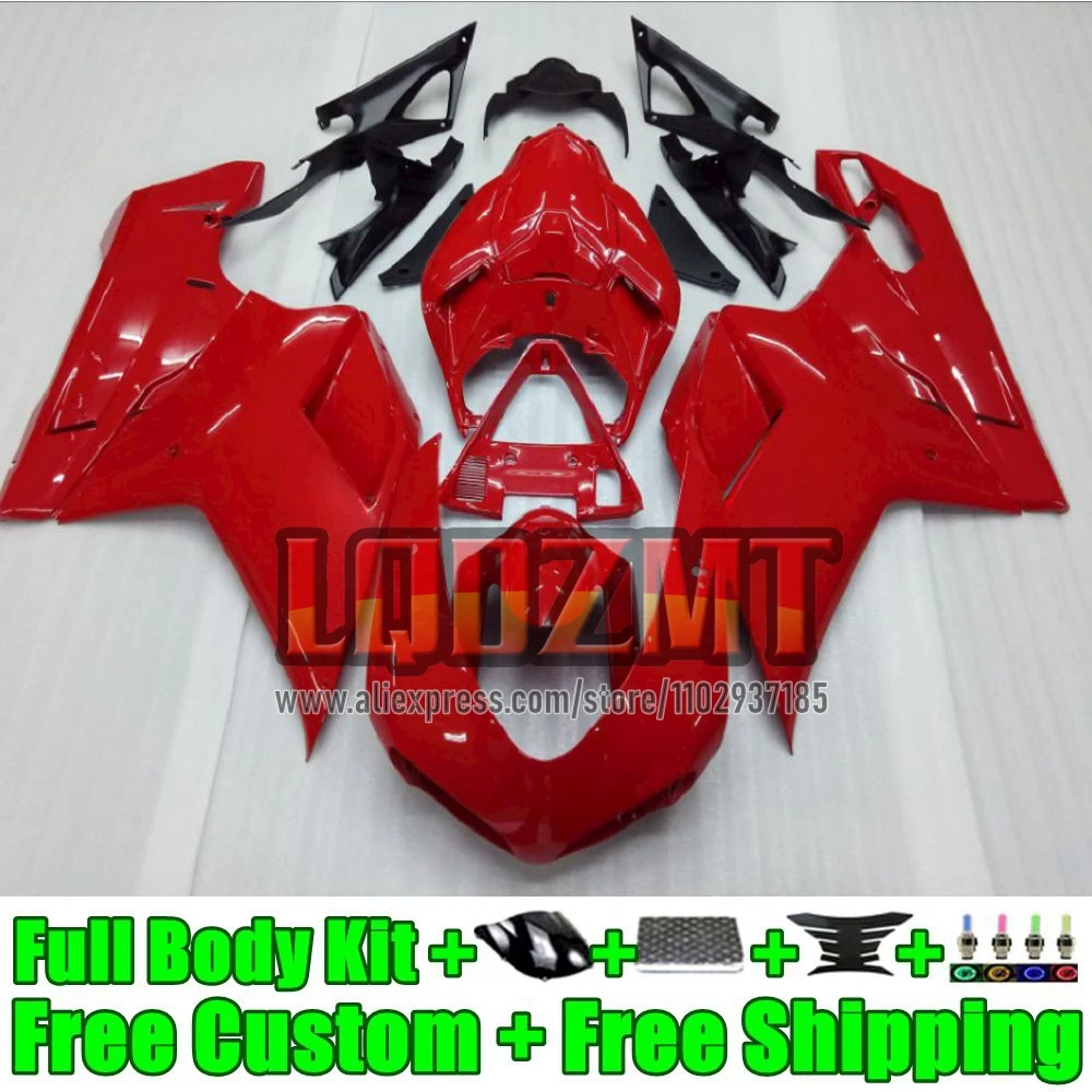 Injection For DUCATI 848 1098 1198 S R 24No.1 factory red 848S 2007 2008 2009 2010 2011 2012 1098R 07 08 09 10 11 12 Fairings