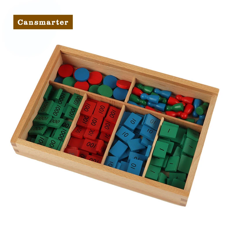 Juguetes de madera Montessori para bebés, juego de sellos de edición diferente, etiquetas de madera, matemáticas, aprendizaje temprano, juguetes educativos para niños