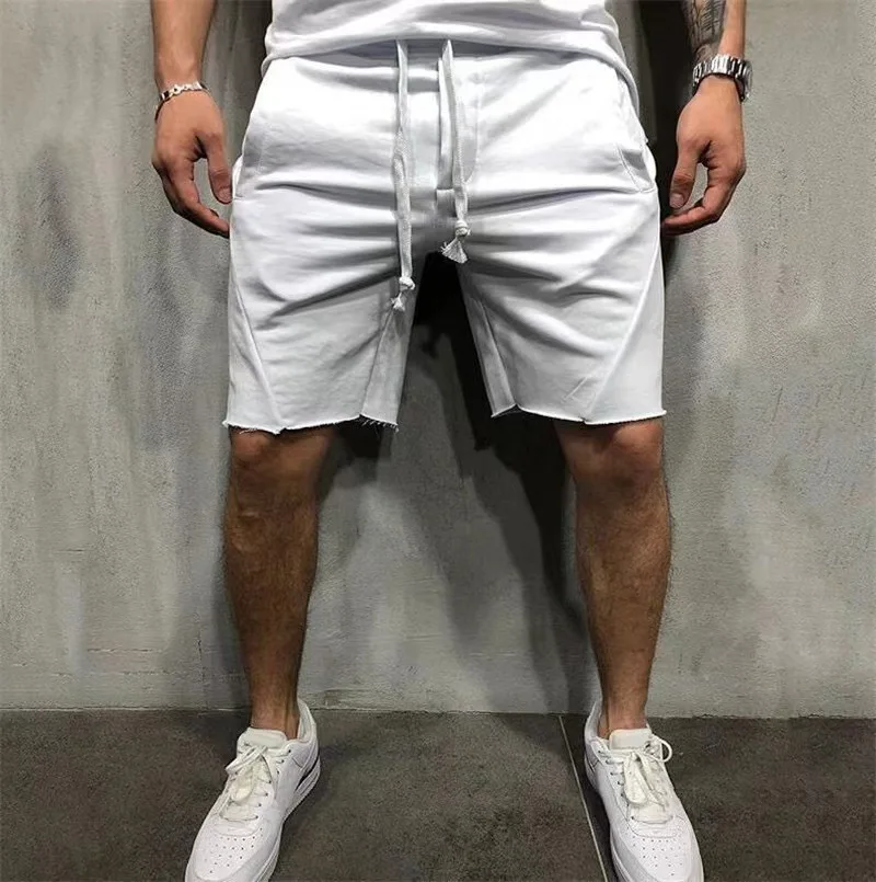 Homens de fitness cor sólida correndo shorts finos casuais shorts esportivos masculinos calças de quarto casuais calças masculinas