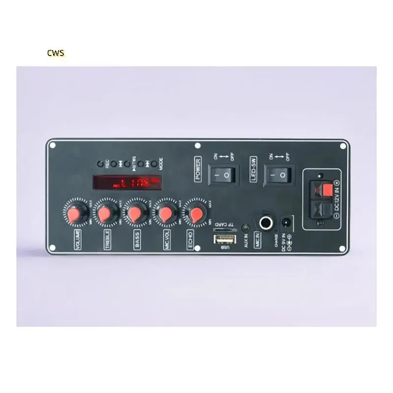 لوحة فك تشفير MP3 مع مقبض تعديل ثلاثي وباس يدعم MP3/WMA/WAV/Flac/Ape وحدة استقبال الصوت سهلة التشغيل