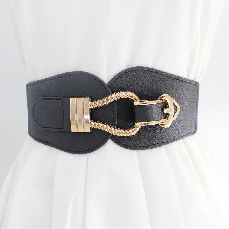 เข็มขัดคาดเอวผู้หญิง Fashion-Forward: เข็มขัดตกแต่งแบบยืดหยุ่นพร้อมดีไซน์รูปดอกไม้ - เหมาะสําหรับเดรสและกระโปรง!