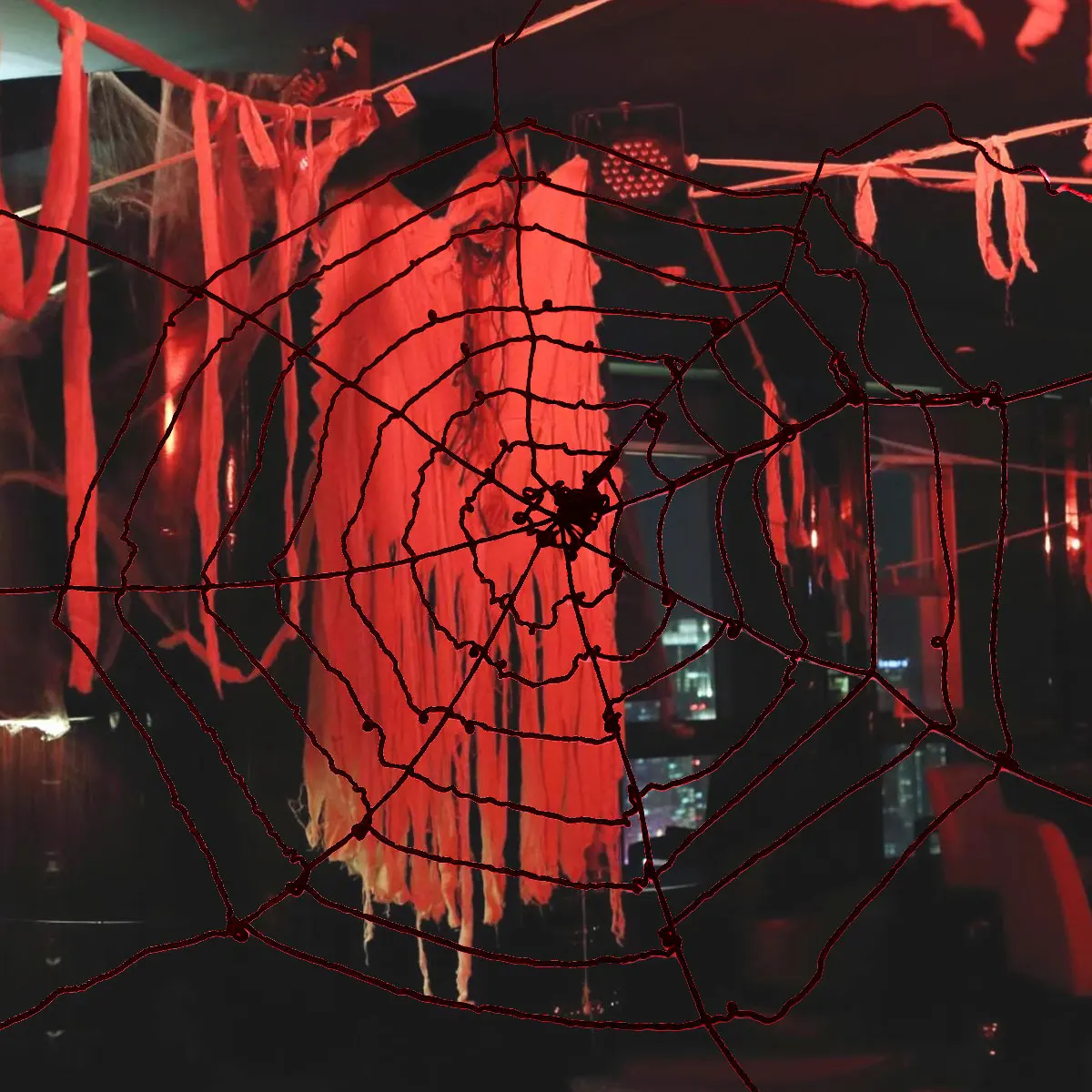 

Simulation Accessories Artificial Halloween Webs Decorations outside Sturdy Reusable Indoor Outdoor