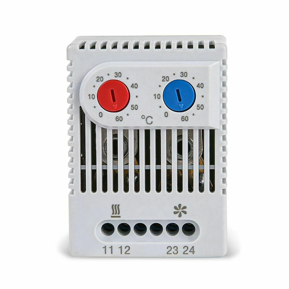 New Practical Compact Mechanical Switch Thermostat 1pc Thermostatic Bimetal Heat And Cool Combined IP20 Plastic