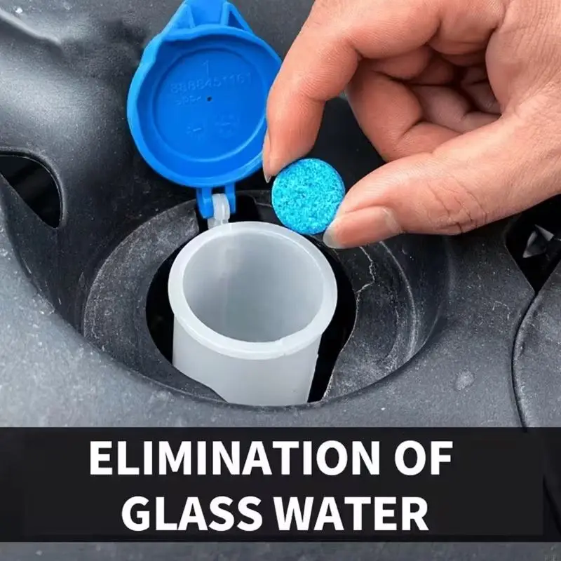Very Concentrated Windshield Washer Tabs Safe Car Glass Cleaner Tablets for Paint Rubber & Glass No Clogging Remnant R6FB