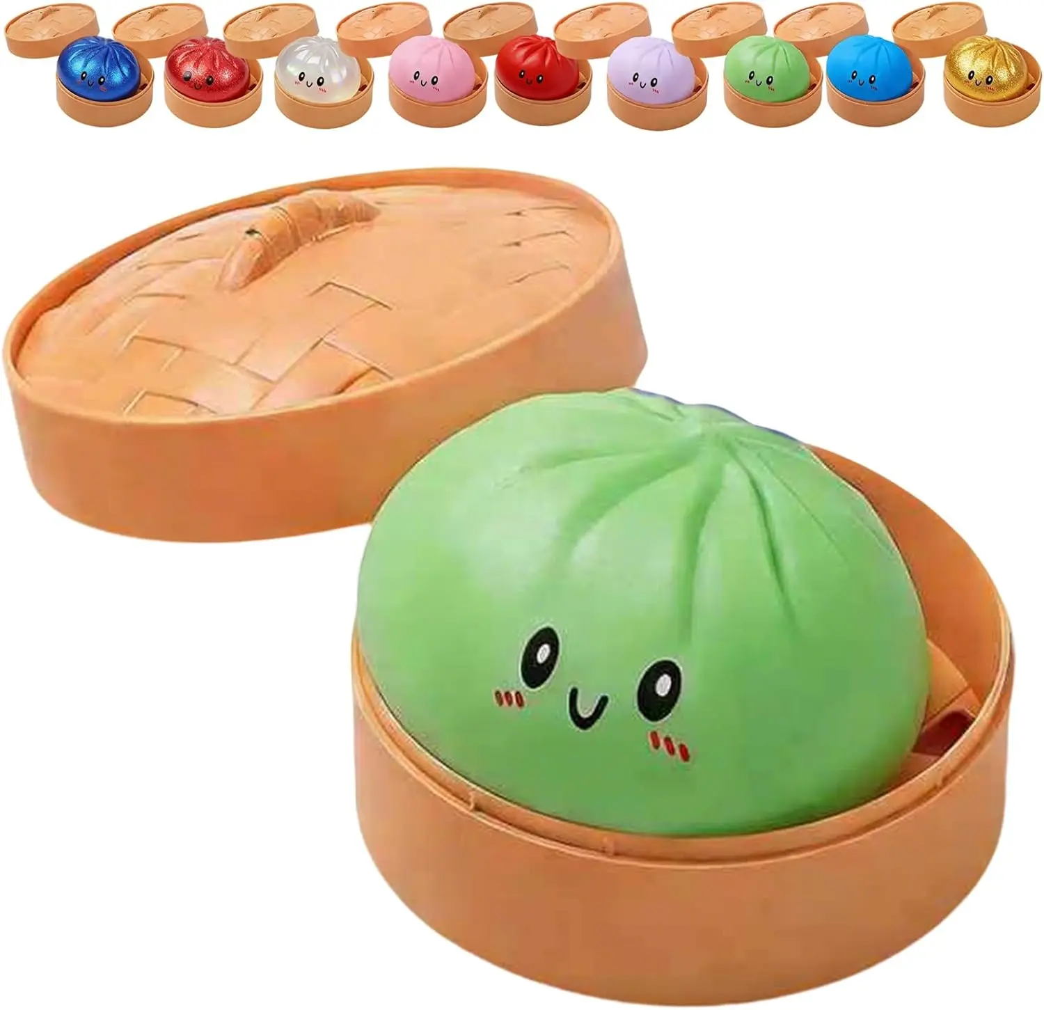 Glitter Dumpling Glitter Dumpling Squishy met doosje Dumplings Zintuiglijk knijpspeeltje voor stressverlichting