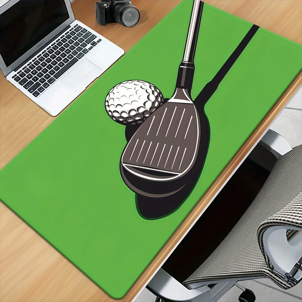 

1pc Golf Theme Mouse Pad Large Non-slip Rubber Table Mat for Gamers and Office Green PC Laptop Keyboard Desktop Desk Mousepad