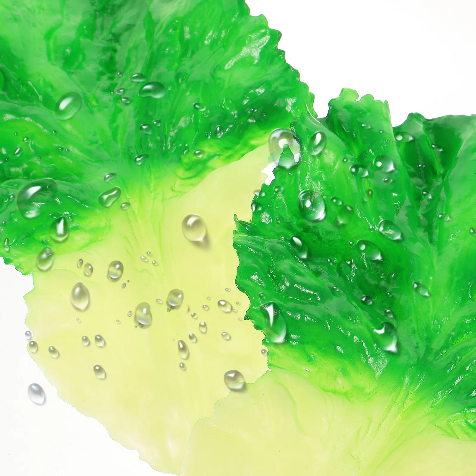 

3Pcs Lifelike Vegetable Leaf Artificial Decoration Kitchen Photo Props Restaurant Display Food Shop Tabletop Decors