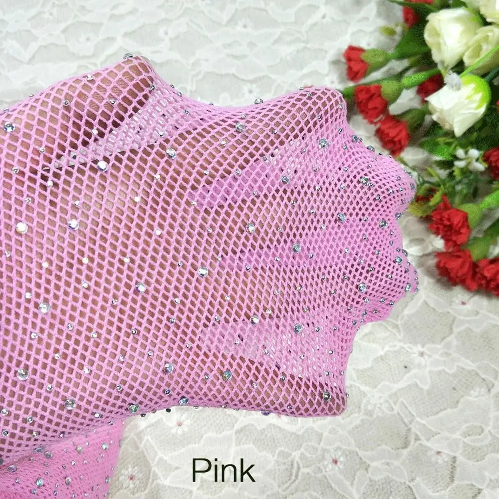 Trendy Shiny Fishnet Tights Small Mesh Thin Pantyhose Hot-drilled Glitter Stockings Women Girl
