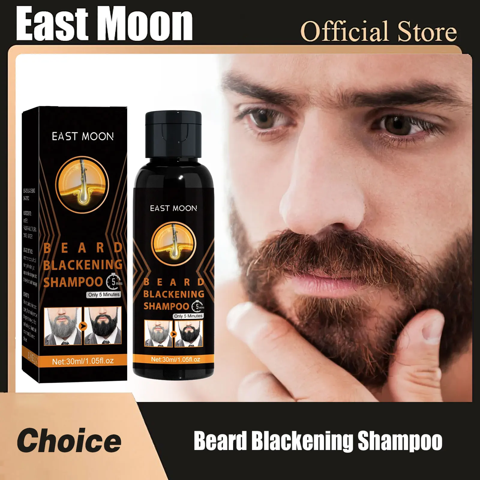 

Ginger Beard Blackening Shampoo Repairing Roots Improving Gray Deeply Nourishing Long Lasting Coloring Portable Hair Dye Shampoo