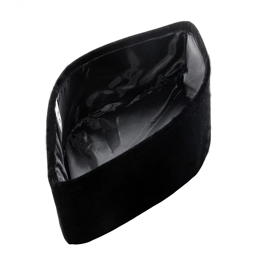 African Native Hat Foldable Velvet Hat Muslim Hats for Men Black Hat Mens Muslim Hats for Men Prayer Cap Islamic Hat Ramadan