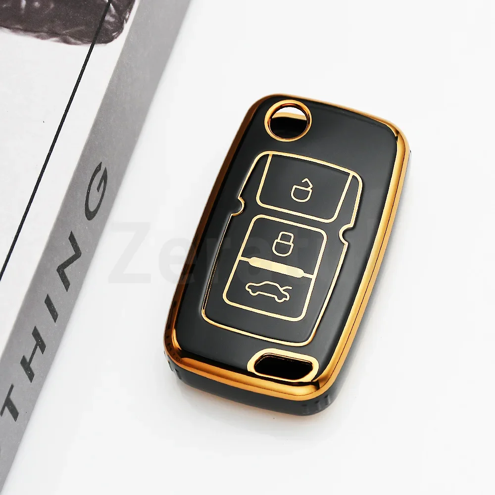 Shell Fob Keychain For Geely Emgrand EC7-RV EC715 EC718-RV GC5 GC6 EC8 SL EU 7 EC7 EC715 EC718 Car Remote Key Case Cover Folding view 5