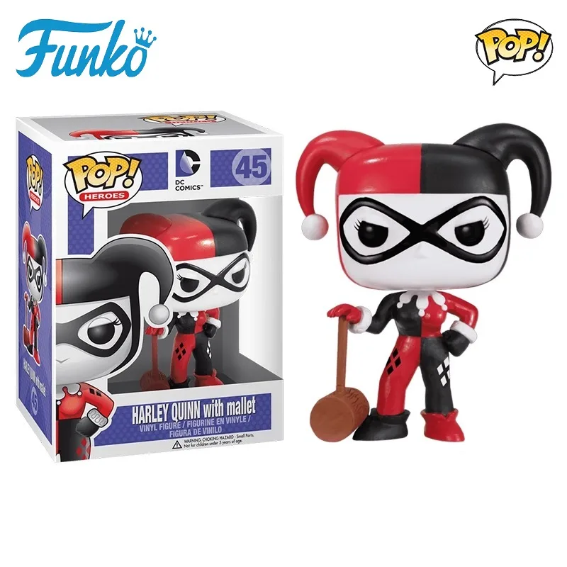 

Funko POP Original Genuine Harleen Quinzel with Mallet 45 Action Figure Toys for Boys Girls Gift Collectible Model Ornaments