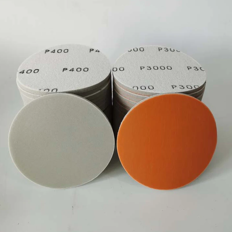 5 Inch Round Sponge Beauty Polishing Sandpaper Back Velvet Disc Flocking Sandpaper Thick 5MM Mobile Phone Shell Grinding