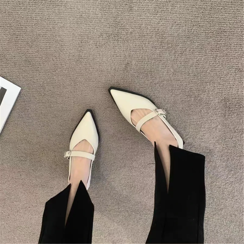 Shallow Mouth Summer Shoes Ladies Casual Female Sneakers Low Heels Dress Flats Women Pointed Toe 2024 New  Heels