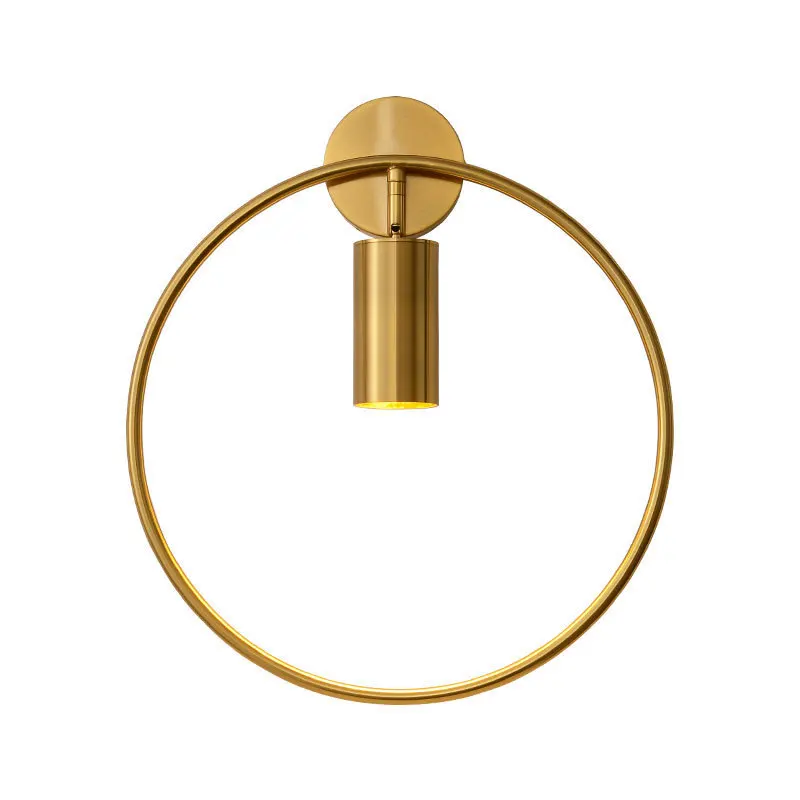 

Minimalist Ring Wall Sconce Lamp with Spot Light for Living Room Porch Background Corridor Bathroom Bedroom Bedside