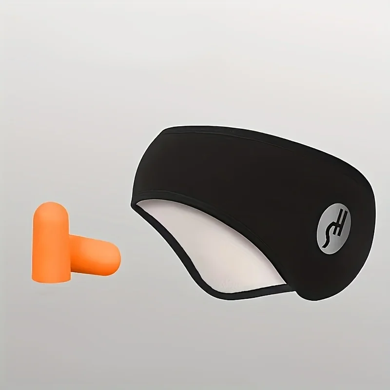 Adjustable Sleep Mask with Ear Covers - Soft Black Noise Cancelling Eye & Ear for Travel, Snoring, Lightweight for home & Airpla