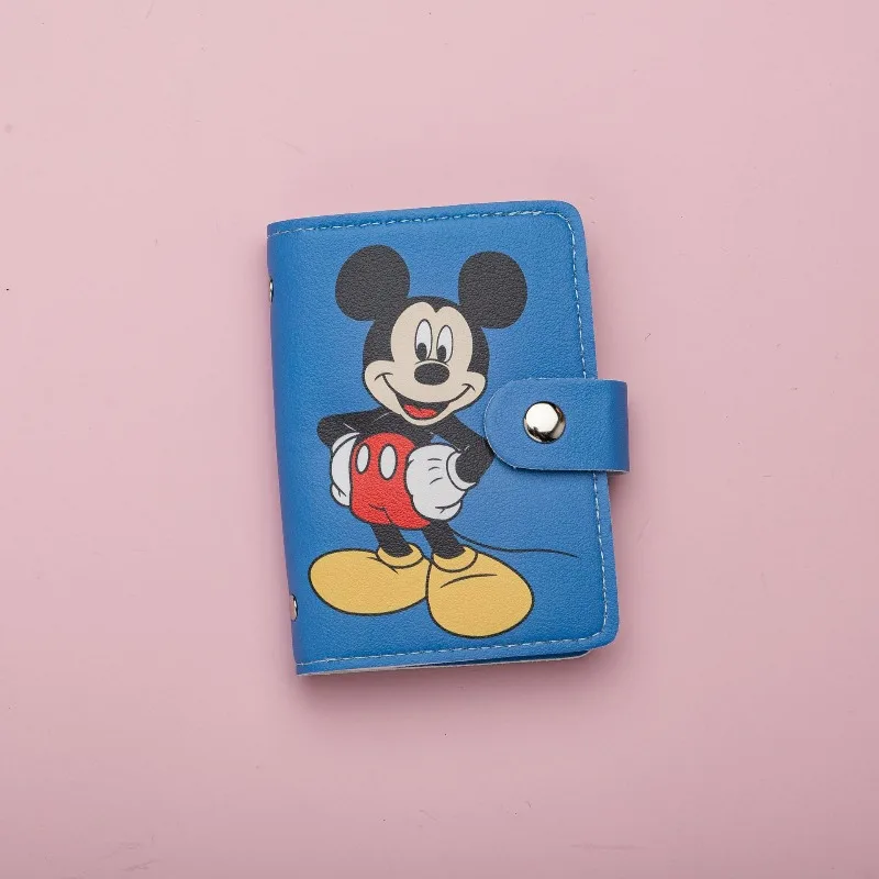 Disney Cartoon Mickey Mouse Student Card Holder Ultra Thin Anti Demagnetization Mini Size Cute Design for Travel Card Storage