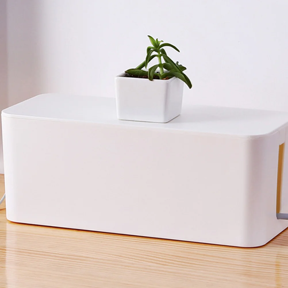 

2Pcs Safe Mild Plastic Cable Storage Box Home Office Wire Organizer Tidy Container Power Line Case Cable Storage Box