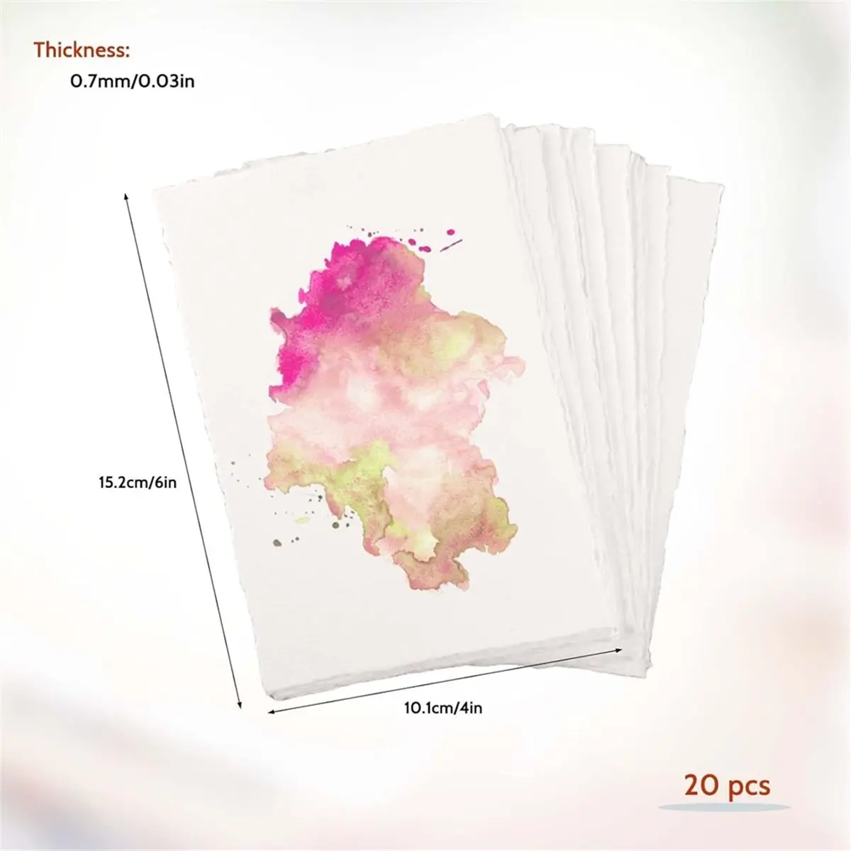 

*A14E 25 шт. белая бумага ручной работы, заготовка, акварельная бумага толщиной 300 GSM, для поздравительных открыток DIY, картины, 15,2 х 10,2 см