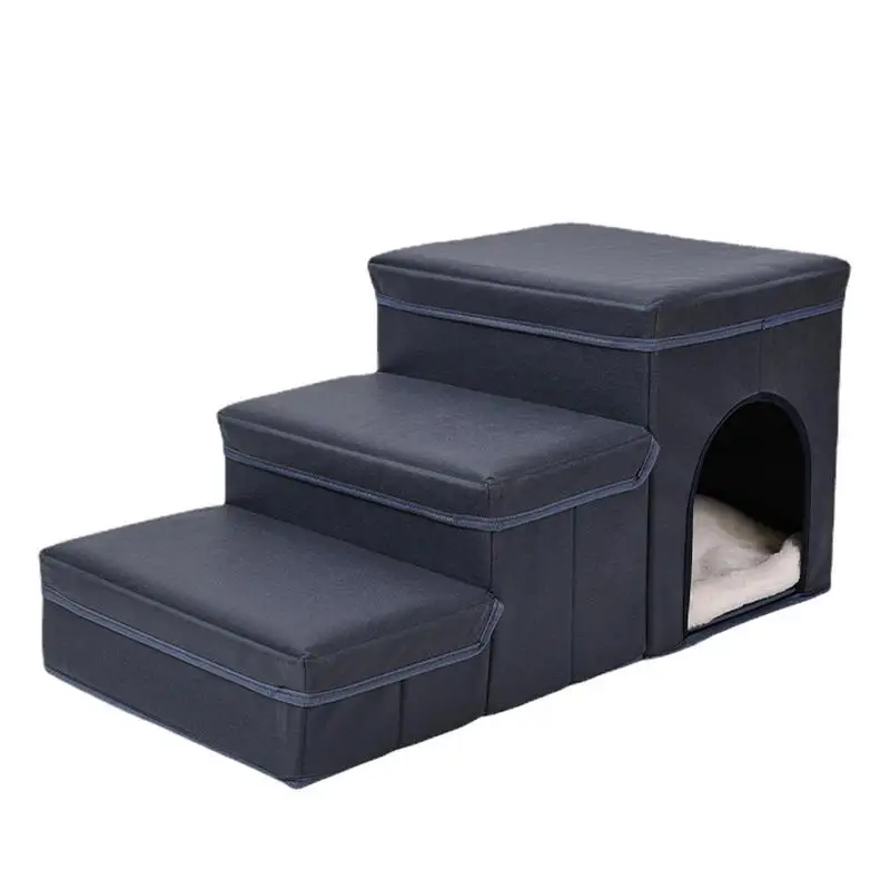 

Dog Stairs 3 Steps Stairs For Small Dog Cat Pet Stairs Ramp Ladder Anti-slip Removable Washable Dogs Bed Stairs Pet Supplies