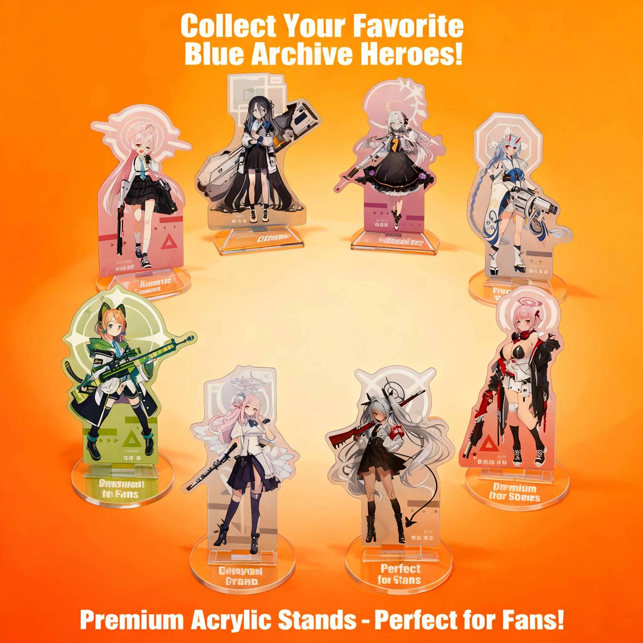 

Blue Archive 16cm Acrylic Layered Stand Anime Game Merchandise Desktop Decoration Wholesale Dropshipping Custom Made