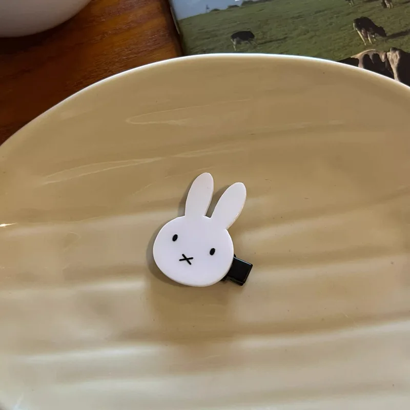 

6Pcs Miffy Cute Rabbit Hair Clips Y2K Sweet Side Bangs Hairpins Cartoon Korean Japanese Style Versatile Girls Hair