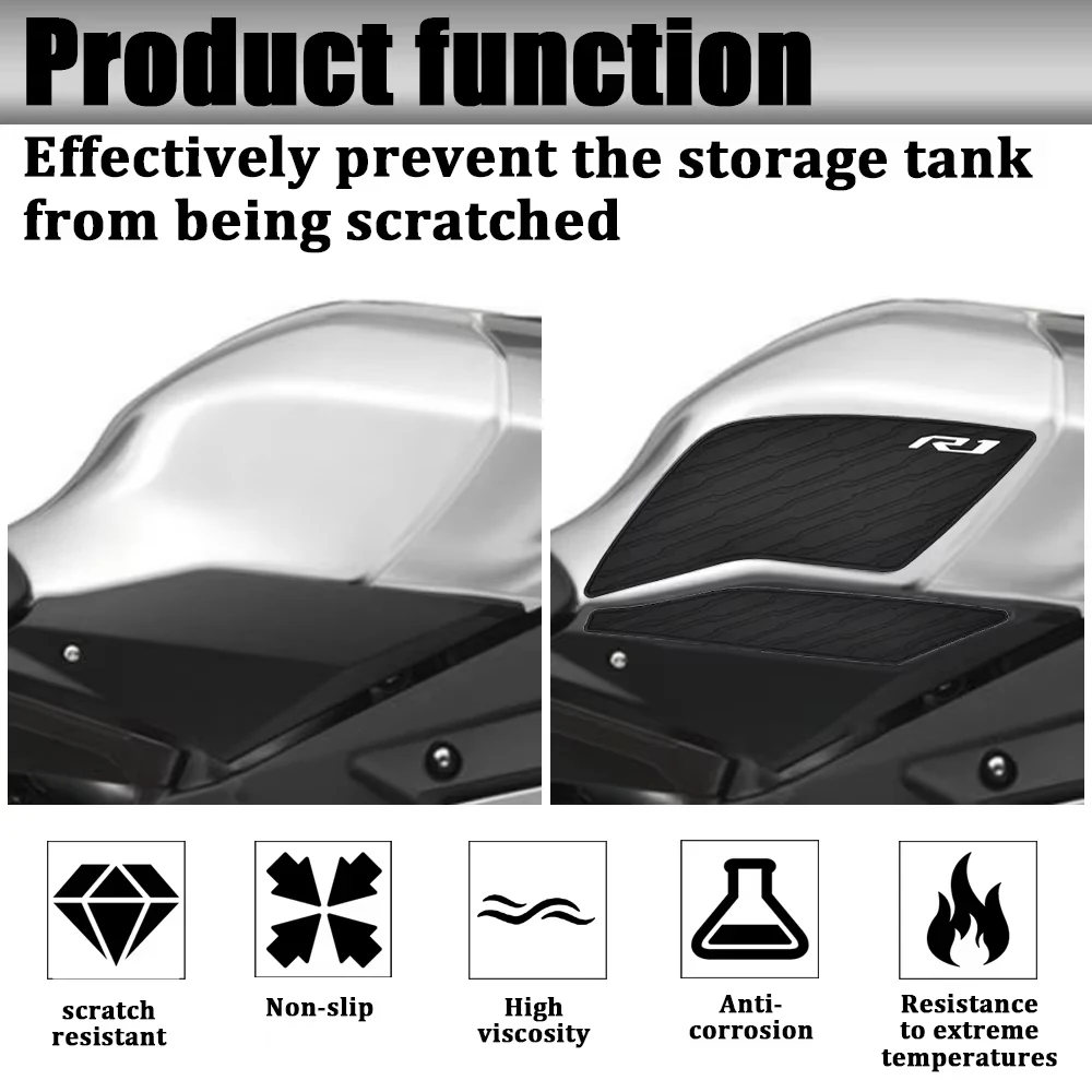 Protector Anti Slip Tank Pad Sticker Gas Knee Grip Traction Side Pad 3M Decal For Yamaha R1 R 1 YZF R1 R1M 2015 2016 2020 2021